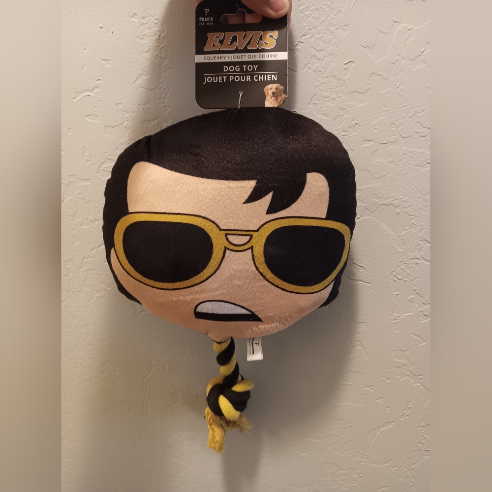 Plush Dog Toy with Sunglasses Design